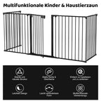 Kamin-Sicherheitsgitter, Absperrgitter, 5er-Set, Tür-Sicherheitsgitter, Kamin-Sicherheitsgitter, 310 cm, schwarz/weiß