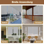Vertikalmarkisen, Aussenrollos, Balkonrollos, Sichtschutz, Wind- und Regenschutz, Sonnenschutz, UV-Schutz; geeignet für Balkone, Terrassen und Gärten（副本）（副本）