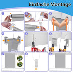 Vertikalmarkisen, Aussenrollos, Balkonrollos, Sichtschutz, Wind- und Regenschutz, Sonnenschutz, UV-Schutz; geeignet für Balkone, Terrassen und Gärten（副本）（副本）