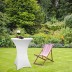 Stehtischhusse Stretch, 1/2/4/5 er-Set Stehtische Husse elastische, Tischdecke für Bistrotische, Tisch Husse Hochzeit Feier, Tischdecke-Weiß