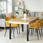 Möbelfüße 4 Stück, Tischbeine höhenverstellbar 70-110 cm, Möbelbeine aus Stahl bis 200 kg belastbar, mit 16 Schrauben, für Tisch, Schrank, Nachttisch, Schlafsofa, Schwarz/Weiß