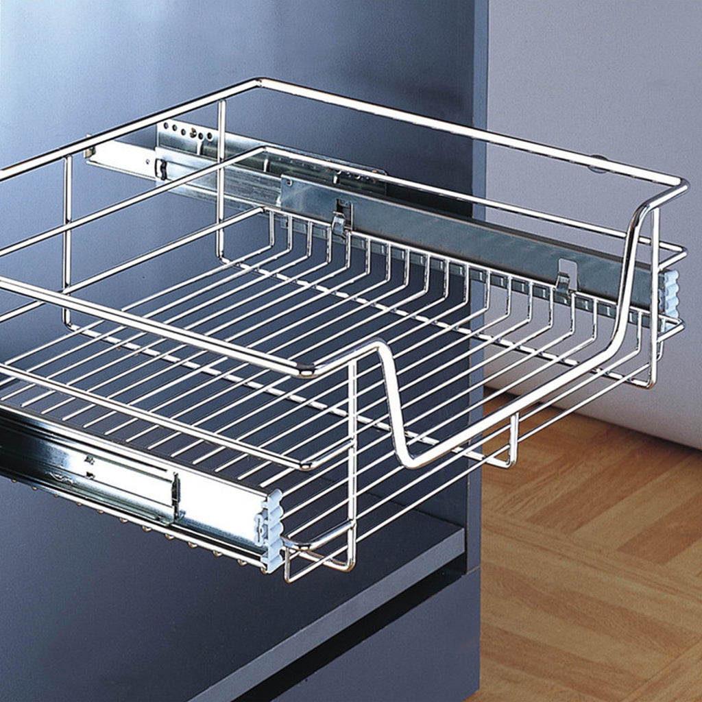 2er-Set ausziehbare Schubladen – Küchenschubladen, Schrankschubladen, Umrüstsätze für Küchenschränke, Küchenschubladen aus Metall, Einbauschubladen für Spülenschränke, ausziehbare Schrankschubladen