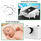 Hebeanlage Schmutzwasserpumpe, 700W Fäkalienpumpe 190L/min Kleinhebeanlage, 4 in 1 Schmutzwasser Abwasser Fäkalien Pumpe für WC Waschmaschine Waschbecken,Sehr Leise