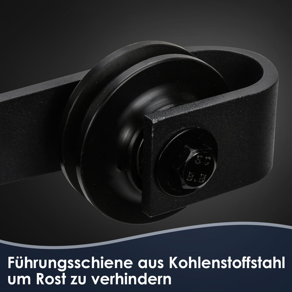 Schwarze Beschläge für Schiebetüren, Beschläge für Schiebetüren im Rautenmuster, Schienen für Schiebetüren, geräuscharmer Lauf, erhältlich in den Längen 183 cm und 200 cm (Türen sind nicht im Lieferumfang enthalten)