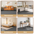 PVC-Bodenbelag, selbstklebende Vinylfliesen, Vinylboden, 91,44 cm × 15,24 cm – Stärke 2 mm, rutschfeste Vinyl-Verbundbodenstreifen, geeignet für Schlafzimmer und Wohnzimmer, 18 Stück = 2,5 m², in drei Farben erhältlich