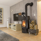 Kaminventilator mit 6 Flügeln – winkelverstellbar – mit Thermometer – Wärmeverteilungsvorrichtung – geeignet für Holzöfen, Kamine, Feuerstellen und Ofenrohre