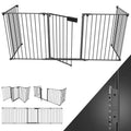 Kamin-Sicherheitsgitter, Absperrgitter, 5er-Set, Tür-Sicherheitsgitter, Kamin-Sicherheitsgitter, 310 cm, schwarz/weiß
