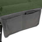 Angel- und Freizeitliege 195 x 65 x 32 cm, Belastbarkeit bis zu 160 kg, Campingliege, höhenverstellbar, klappbares Campingbett, inklusive Aufbewahrungstasche, geeignet für Camping, Angeln und den Garten, grün